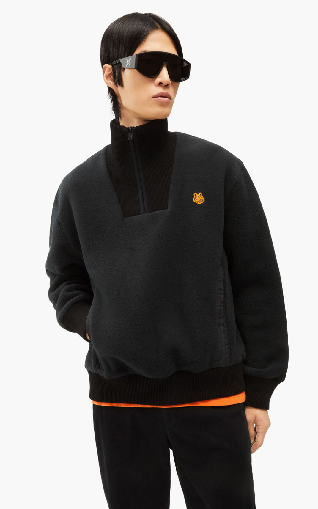 Kenzo Tiger Crest fleece Sweatshirt Herre - Sort DK-606305